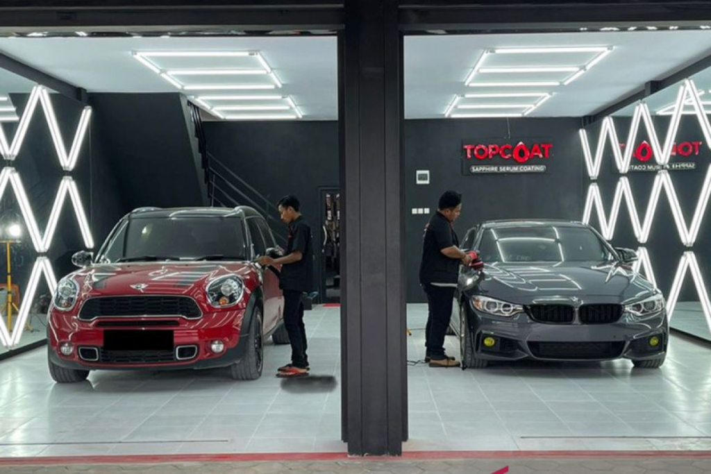 Franchise Topcoat, franchise coating mobil, bisnis detailing kendaraan, peluang usaha otomotif, franchise perawatan mobil